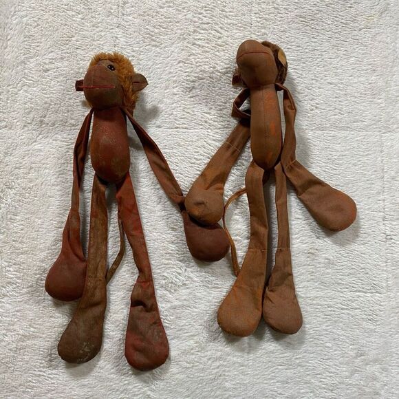 Vintage 80s Kamar Monkey Do Long Legs Arms Stuffed Animal Plush Lot Bundle - Picture 1 of 9